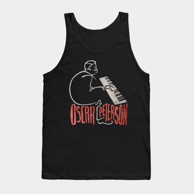 Oscar Peterson Jazz Piano Icon Tank Top by Lix